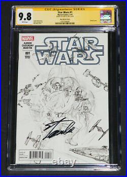 STAR WARS #1 CGC 9.8 SS SIGNED By STAN LEE, ROSS SKETCH COVER 1200 VARIANT