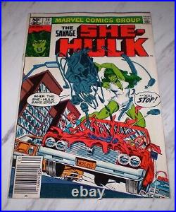 Savage She-Hulk #20 1981 Marvel SIGNED by STAN LEE on the splash page Newsstand