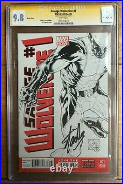 Savage Wolverine #1 1150 Quesada Sketch Variant CGC SS 9.8 Signed Stan Lee