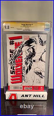 Savage Wolverine #1 Sketch Variant CGC 9.8 Signed by Stan Lee and Herb Trimpe