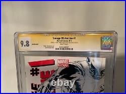 Savage Wolverine #1 Sketch Variant CGC 9.8 Signed by Stan Lee and Herb Trimpe