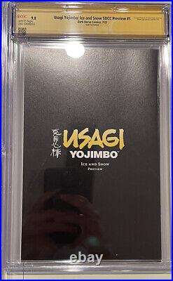 Sdcc 2023 Usagi Yojimbo Ice & Snow Preview #1 Gold Foil Cgc 9.8 CC Signed Sakai