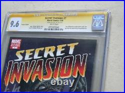 Secret Invasion #1 McNiven Variant 9.6 NM+ CGC SS Stan Lee Signature Series RARE