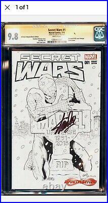 Secret Wars 1 Cgc Ss 9.8 Sketch Variant Signed By Stan The Man Lee Hot Rare