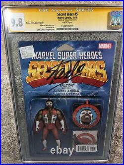 Secret Wars 5 CGC SS 9.8 Stan Lee Falcon Variant Avengers Winter Soldier 10/15