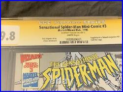 Sensational Spiderman Mini Comic #3 Gold Edition CGC 9.8 SS Signed By Stan Lee