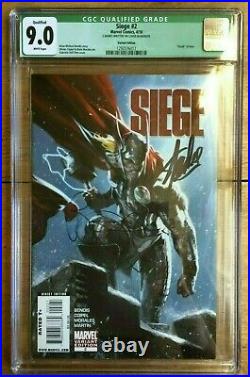 Siege #2 Dell Otto Variant Signed X2 Stan Lee & Brian Michael Bendis CGC 9.0