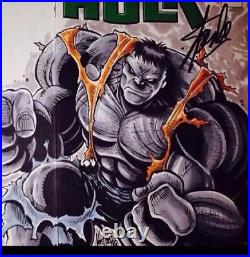 Signed Stan Lee Hulk #1 Blank 9.8 Cbcs Ss Original Art Full Cover Color Sketch