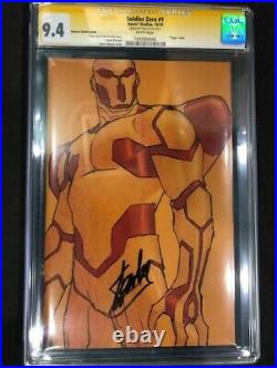 Soldier Zero #1 (Boom) CGC SS 9.4 Dave Johnson Virgin Variant Signed by Stan Lee