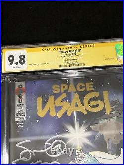 Space Usagi #1 Limited SDCC Gold Foil Variant CGC SS 9.8 Signed By Stan Sakai