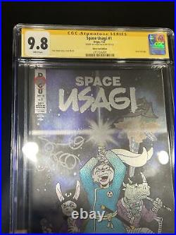 Space Usagi #1 Limited SDCC Silver Foil Variant CGC SS 9.8 Signed By Stan Sakai