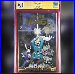 Space Usagi #1 Sdcc Gold Foil Variant Cgc 9.8 Ss Signed & Sketch By Stan Saki