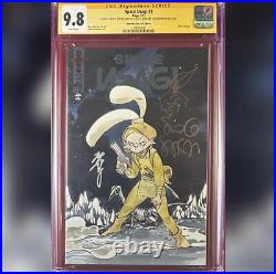 Space Usagi #1 Silver Foil Variant Cgc 9.8 Ss 2x Peach Momoko Stan Sakai Sketch