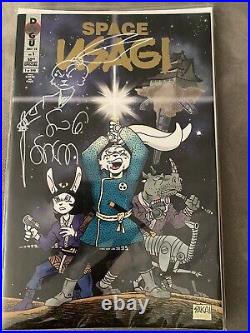 Space Usagi #1 signed and bust remark Stan Sakai COLD FOIL SDCC Variant 1/500 NM