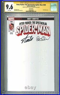 Spectacular Spider-man 300 2018 CGC 9.6 SS blank sketch variant signed Stan Lee
