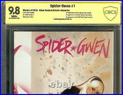 Spider-Gwen #1 CBCS 9.8 Signed Stan Lee 1100 Hughes Variant Marvel 2015 Not CGC