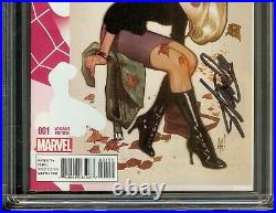 Spider-Gwen #1 CBCS 9.8 Signed Stan Lee 1100 Hughes Variant Marvel 2015 Not CGC