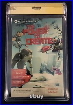 Spider-Gwen #1 Hughes Variant 1100 CGC Signature Series 9.8 Signed by Stan Lee