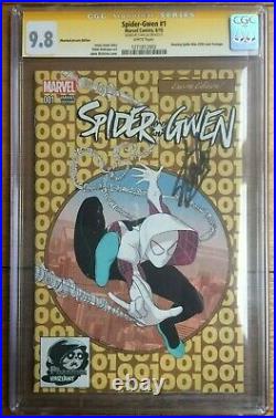 Spider-Gwen #1 McKelvie Gold Encore Phantom Variant CGC SS 9.8 Signed Stan Lee