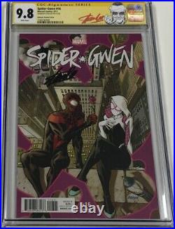 Spider Gwen #16 Miles Morales 150 Variant Signed Stan Lee CGC 9.8 SS Red Label