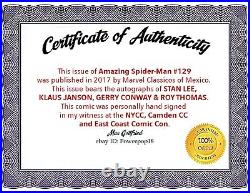 Spider-man #129signed Stan Leethomasconwayjansonmarvelmexicocoa Variant