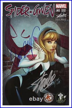 Stan Lee & J. Scott Campbell Signed Spider Gwen Marvel Variant 002 Comic JSA