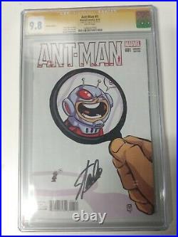 Stan Lee Marvel ANT-MAN #1 YOUNG VARIANT Signed Autographed Comics CGC 9.8