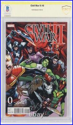 Stan Lee Signed 2016 Civil War Il Issue #0-SLCOL Stan Lee Ramos Variant Cover