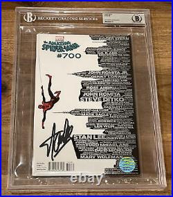 Stan Lee Signed Amazing Spider-Man #700 Skyline Variant Excelsior BAS Beckett