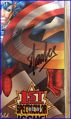 Stan Lee Signed Captain America #1 Psa Dna Coa Direct Edition Variant Nov 1996
