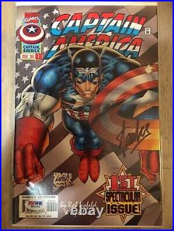 Stan Lee Signed Captain America #1 Psa Dna Coa Direct Edition Variant Nov 1996