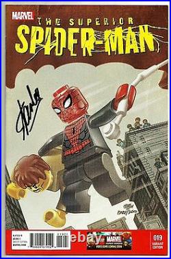 Stan Lee Signed Superior Spider Man #19 Lego Variant Comic With Stan Lee Hologram