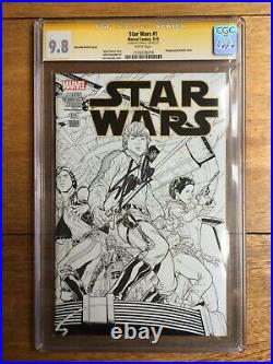 Star Wars #1 1500 Quesada Sketch Variant Signed by Stan Lee CGC 9.8 1316128019