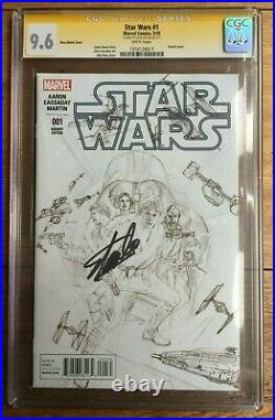 Star Wars #1 Alex Ross Sketch Variant CGC SS 9.6 Signed Stan Lee
