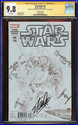 Star Wars #1 CGC 9.8, Signed Stan Lee, Alex Ross Sketch Variant Cover 2015
