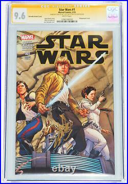 Star Wars #1 Cgc 9.6 Ss Signed In Gold By Stan Lee, Quesada Variant White Pages