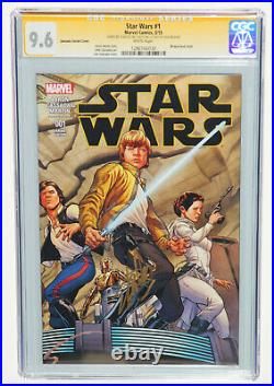 Star Wars #1 Cgc 9.6 Ss Signed In Gold By Stan Lee, Quesada Variant White Pages