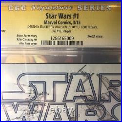 Star Wars # 1 Cgc 9.8 Alex Ross 1200 Sketch Cover Signed By Stan Lee