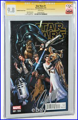 Star Wars #1 Cgc Ss 9.8 Signed 2x By Stan Lee & Scott Campbell Variant Cover