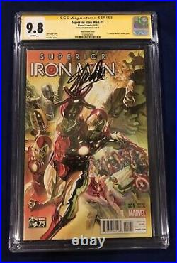Superior Iron Man #1 75 Years Ross Color Variant 175 CGC 9.8 Signed by Stan Lee