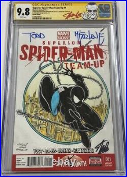 Superior Spider-Man #1 ASM #300 OA Sketch Signed Stan Lee & McFarlane CGC 9.8 SS