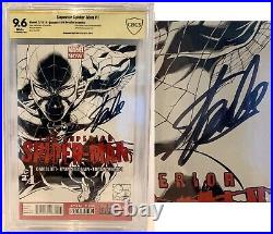 Superior Spider-Man 1 CBCS 9.6 SS Signed Stan Lee Quesada Sketch Variant Cover