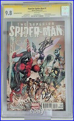 Superior Spider-Man #1 CGC SS 9.8 Signed by Stan Lee & Dan Slott Hastings Var