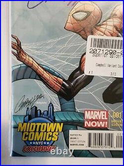 Superior Spider-Man 1 Midtown Comics Variant Stan Lee & Campbell Signed/COA