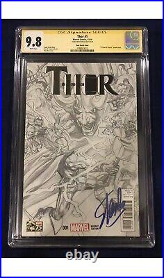 THOR 1 CGC 9.8 1300 Sketch Variant Jane Foster Signed By STAN LEE
