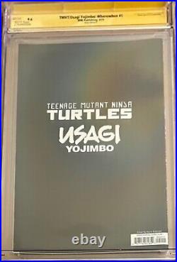 TMNT Usagi Yojimbo #1 WonderCon Variant CGC SS 9.6 SIGNED Eastman Sakai SKETCHES