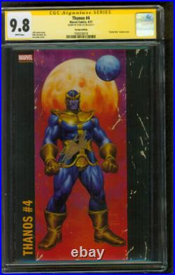 Thanos 4 CGC 9.8 SS Stan Lee Gold Signed Jusko Corner Box Variant 4/17 Avengers