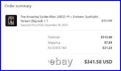 The Amazing Spider Man 2022 #1 Eminem Spotlight Variant SIGNED NEW. IN HAND