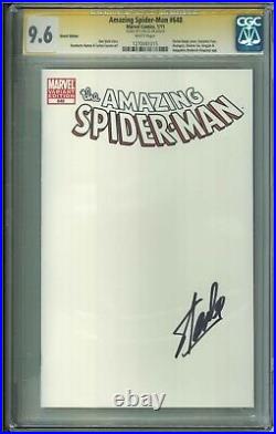 The Amazing Spider-man 648 2011 CGC 9.6 SS blank sketch variant signed Stan Lee