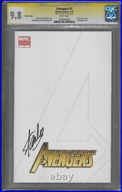 The Avengers #7 (2011) CGC 9.8 SS rare blank sketch variant signed by Stan Lee